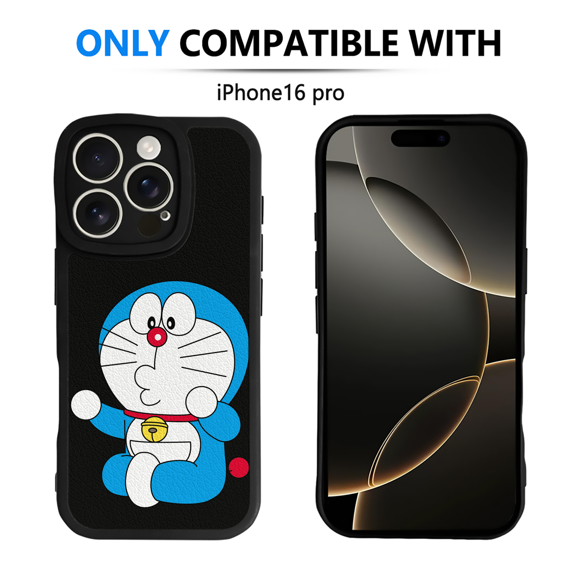 （画像用） ドラえもん Doraemon 【iPhone 16シリーズ対応】シリコンスマホケース（レザー調） 材質：シリコン
